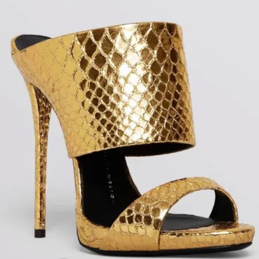 Giuseppe Zanotti Gold Snakeskin